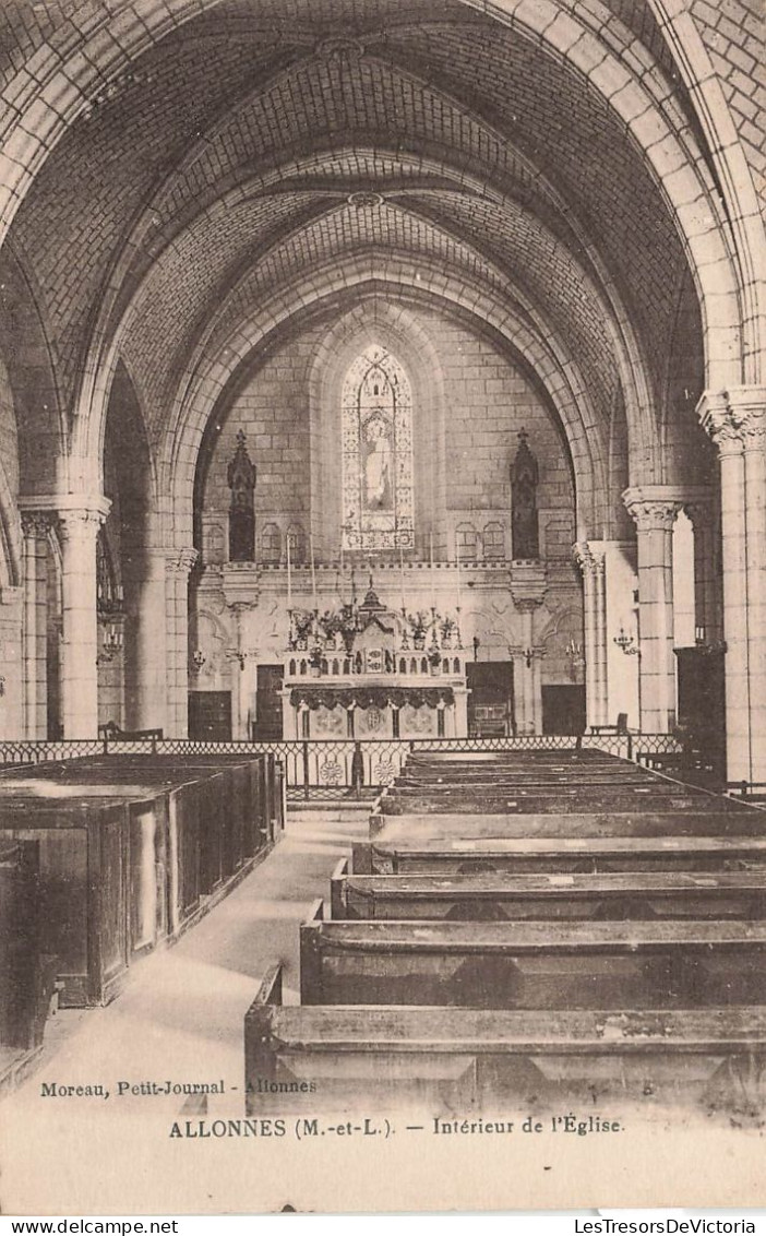 FRANCE - Allones - Intérieur De L'église - Carte Postale Ancienne - Allonnes