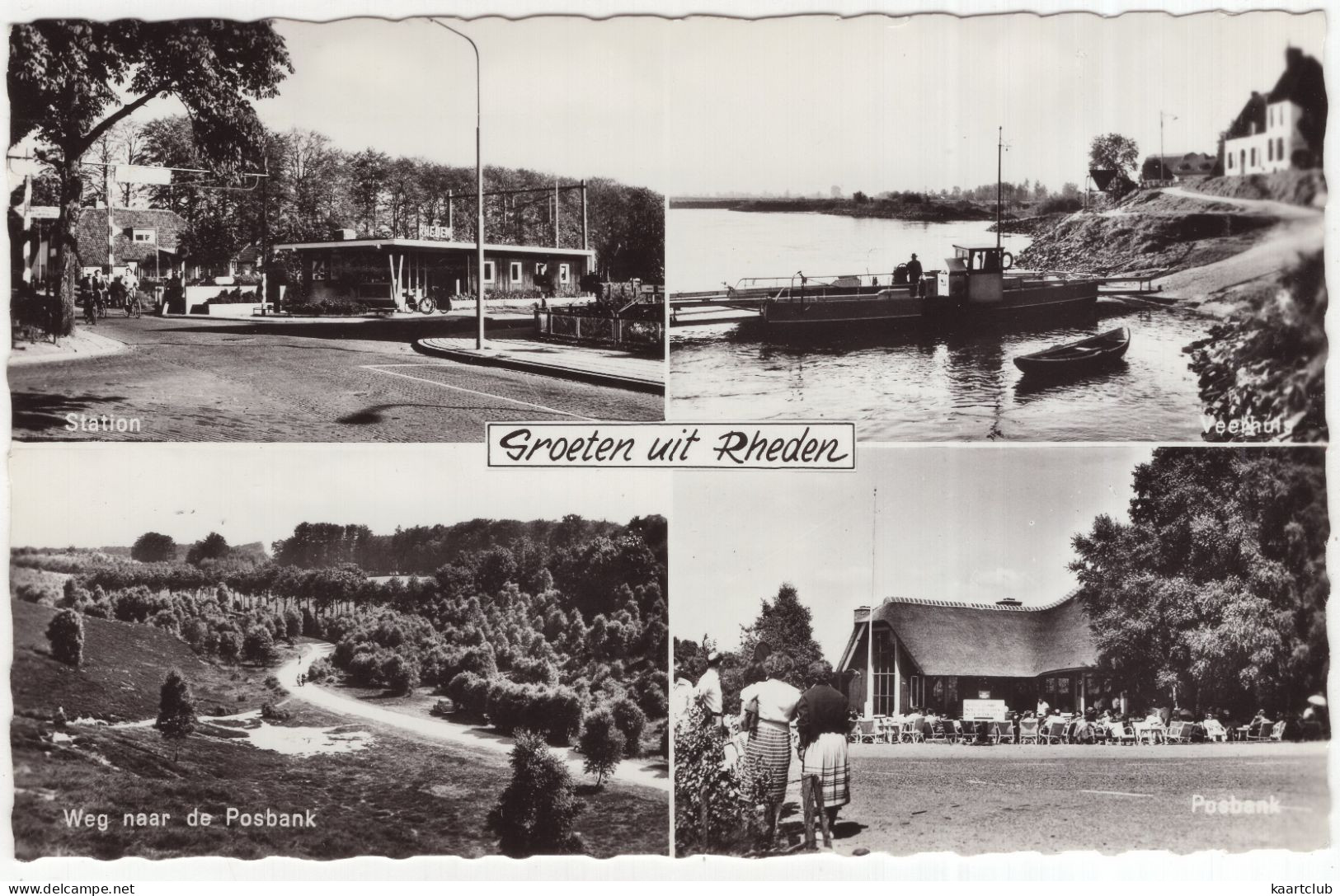 Groeten Uit Rheden: Station, Veerhuis, Weg Naar De Posbank, Posbank - (Nederland/Holland) - 1966 - Rheden