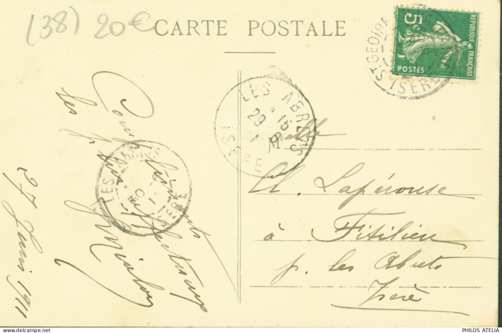 CPA CP [38] Isère > Saint-Geoire-en-Valdaine La Gare YT 137 CAD 1911 - Saint-Geoire-en-Valdaine