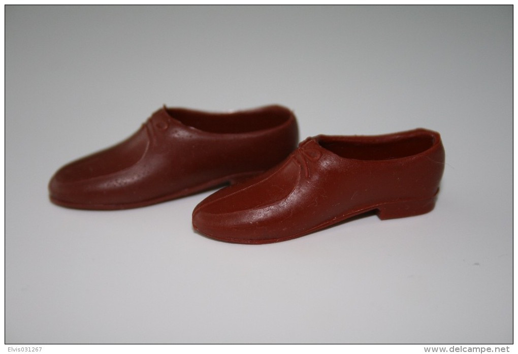 Barbie Accesoires '50-'60 - KEN LIGHT BROWN DRESS SHOES - Original Vintage Barbie - Ken - Ricky - Skipper - Barbie