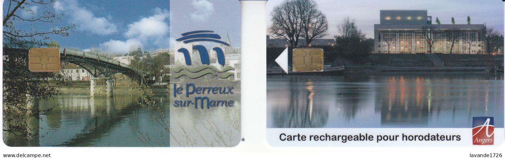Lot De 2 Cartes De Stationnement De ANGERS Et LE PERREUX / MARNE - Cartes De Stationnement, PIAF