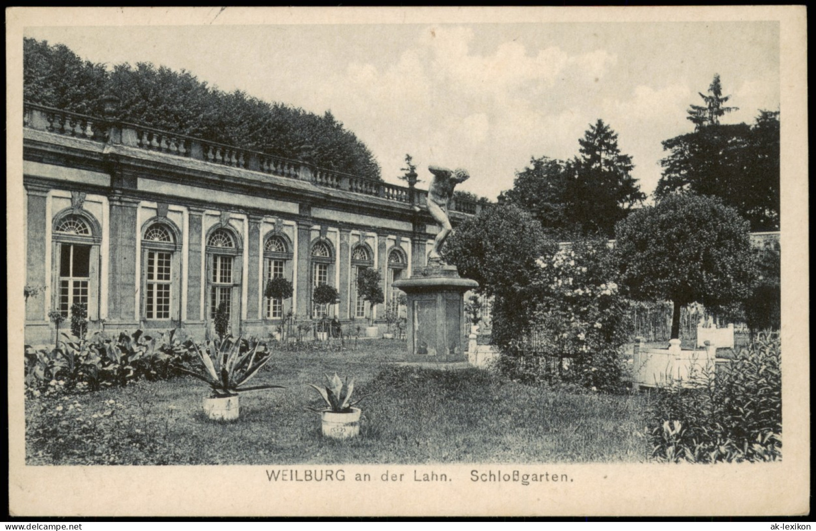 Ansichtskarte Weilburg (Lahn) Schloßgarten. 1913 - Weilburg