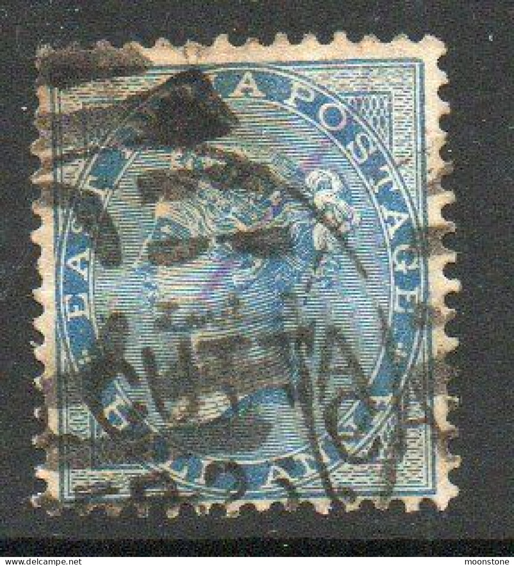 India 1865 ½ Anna Pale Blue, Wmk. Elephant Head, Perf. 14, Used, SG 55 (E) - 1854 Britse Indische Compagnie