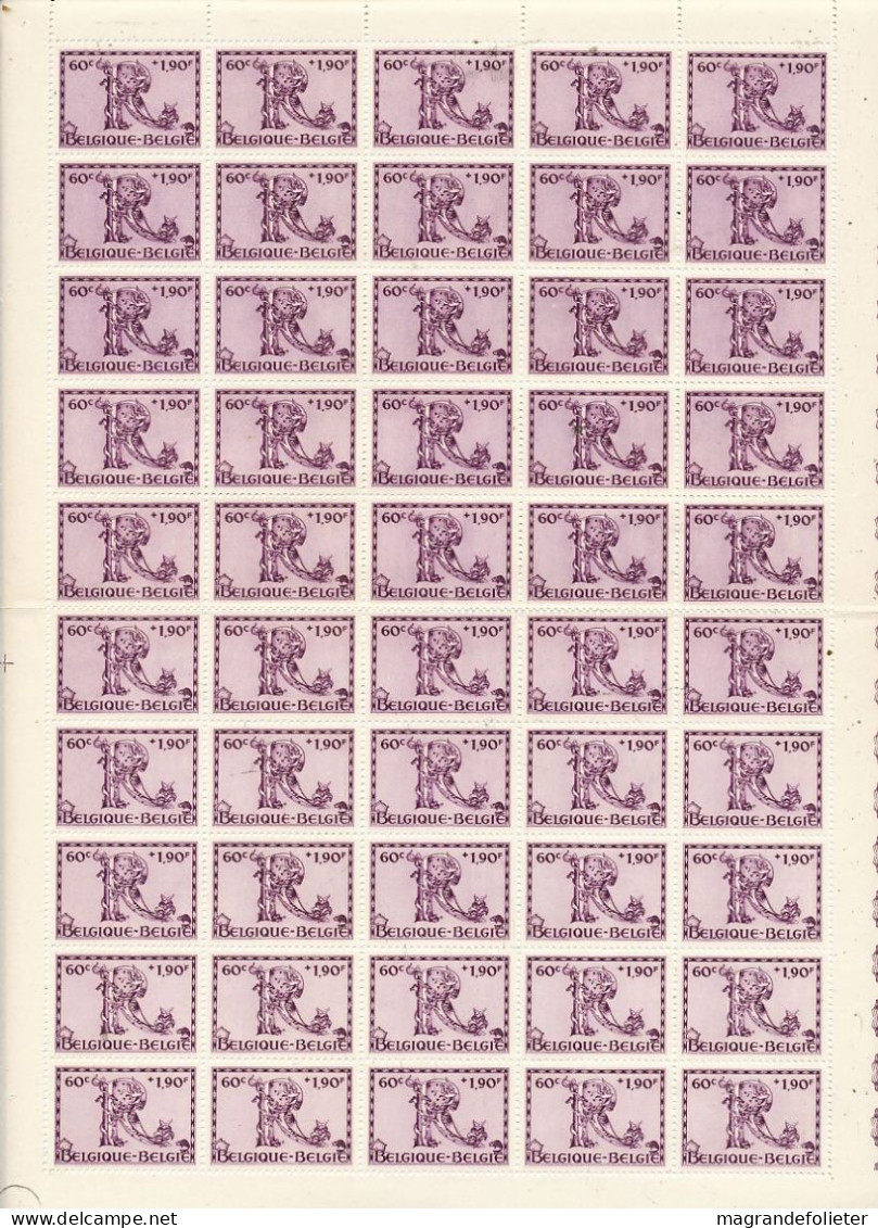 TIMBRE STAMP ZEGEL BELGIQUE  EXEPTIONNELLE 6 PLANCHES DE 50 X LA SERIE 625-630  ORVAL  AVEC GOMME  XX - ...-1930