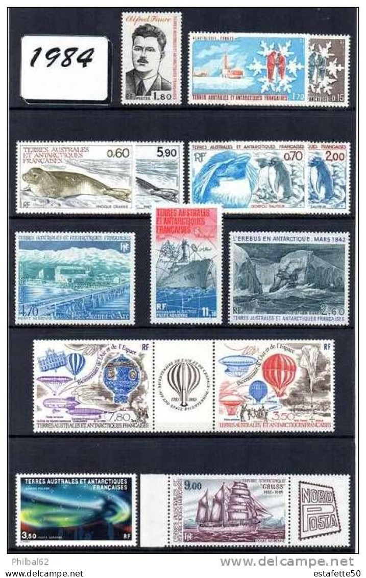 TAAF;1984,année Complète;n° 102 à 108 + PA N°79 à 85 ;NEUFS**;MNH - Komplette Jahrgänge