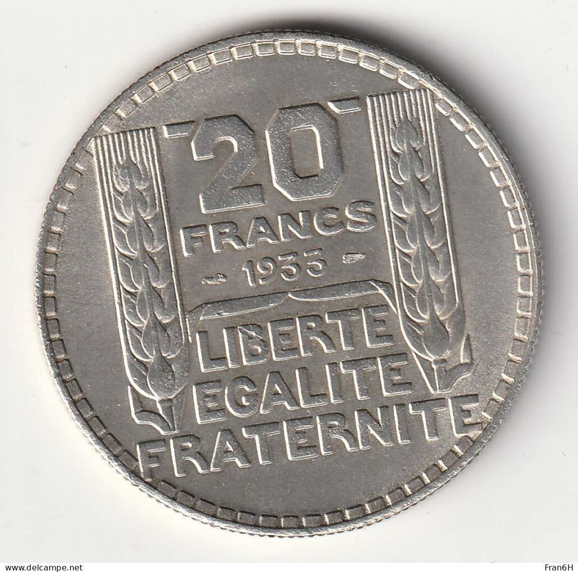 20 Francs Turin Argent 1933 - Silver - - 20 Francs