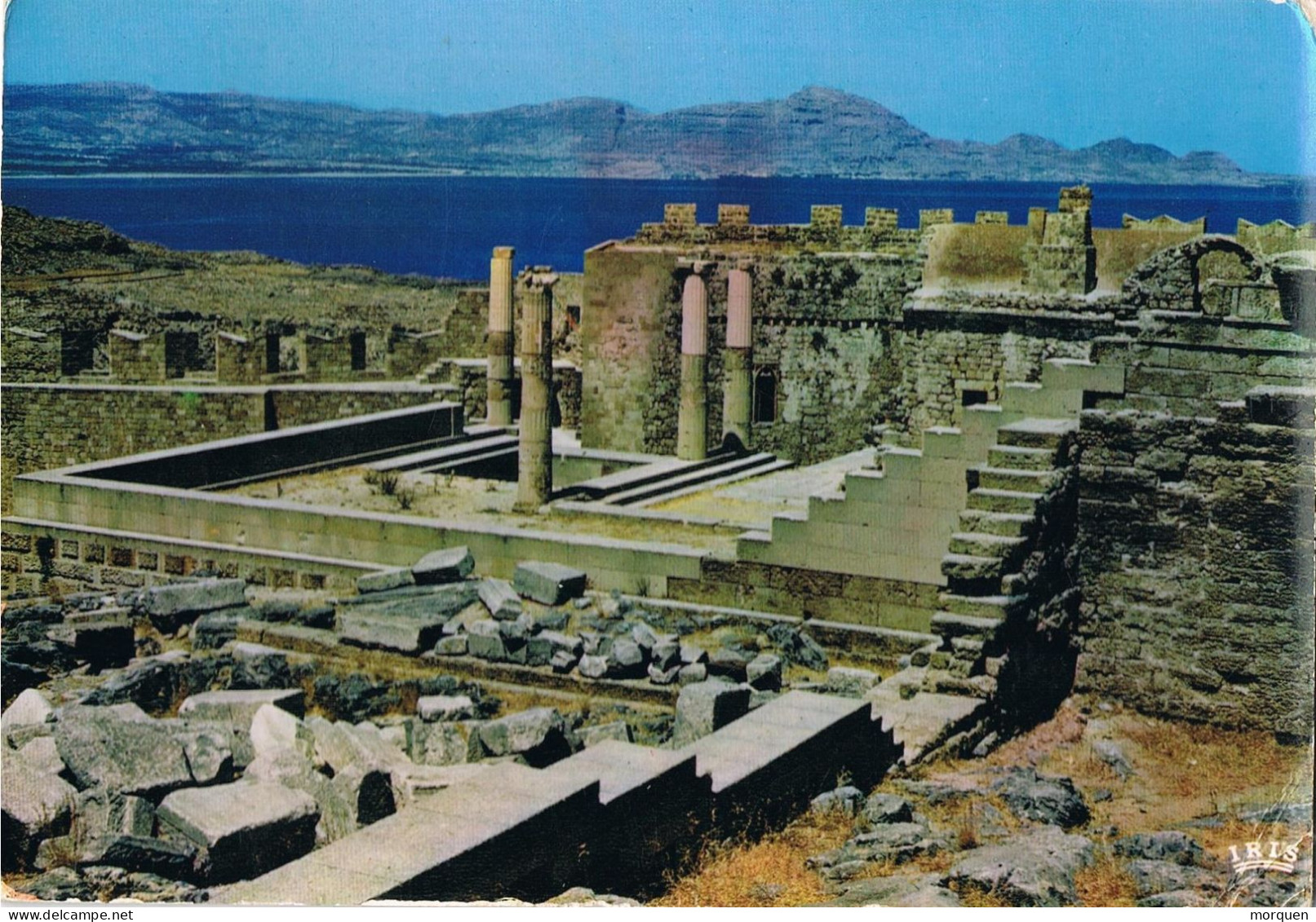 54340. Postal RODAS (Grecia) 1961. Vista De Acropolis De Lindos, Ruinas - Lettres & Documents