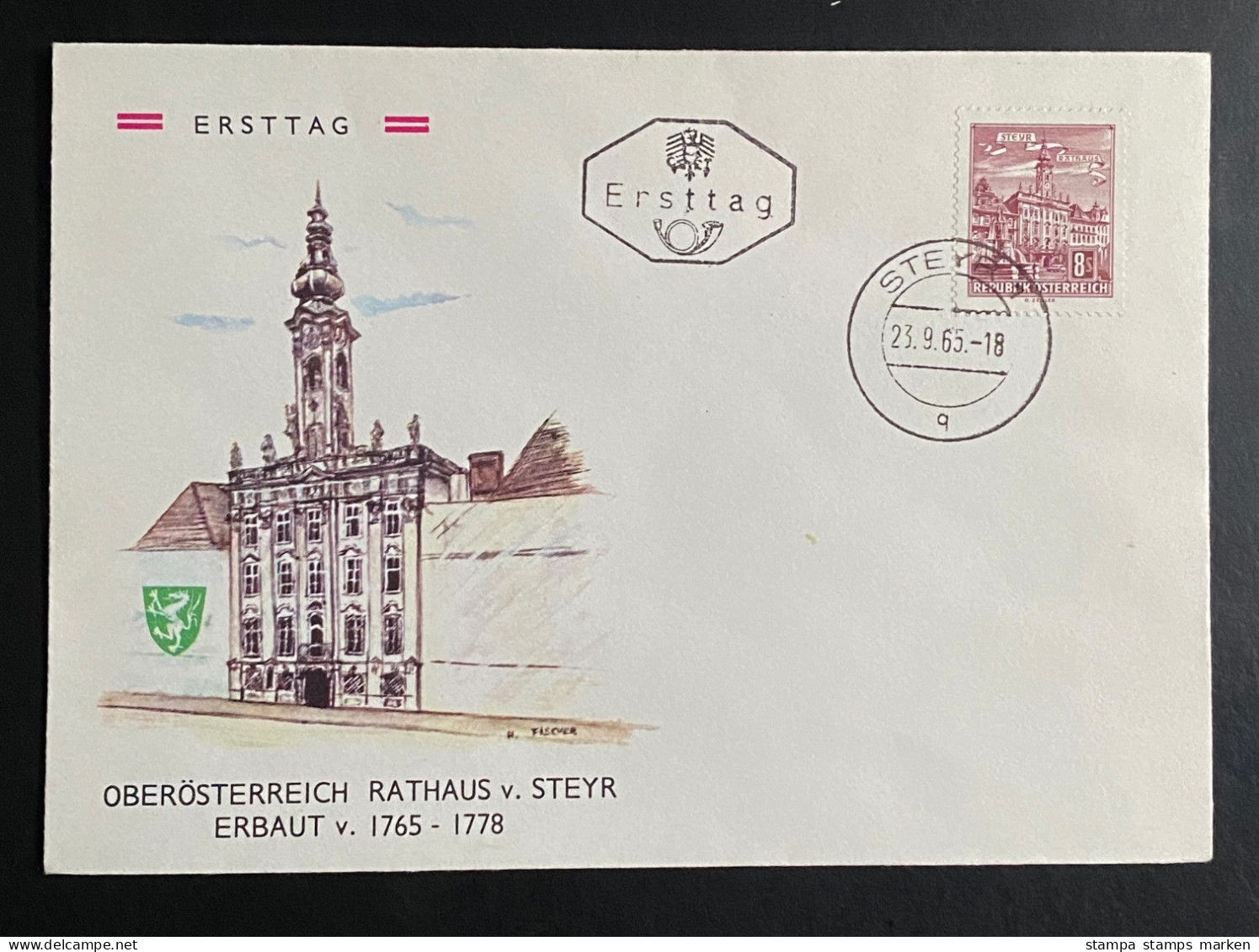 Österreich 1965 Bauten Mi. 1194 FDC Schmuckkuvert Gestempelt/o STEYR - Briefe U. Dokumente