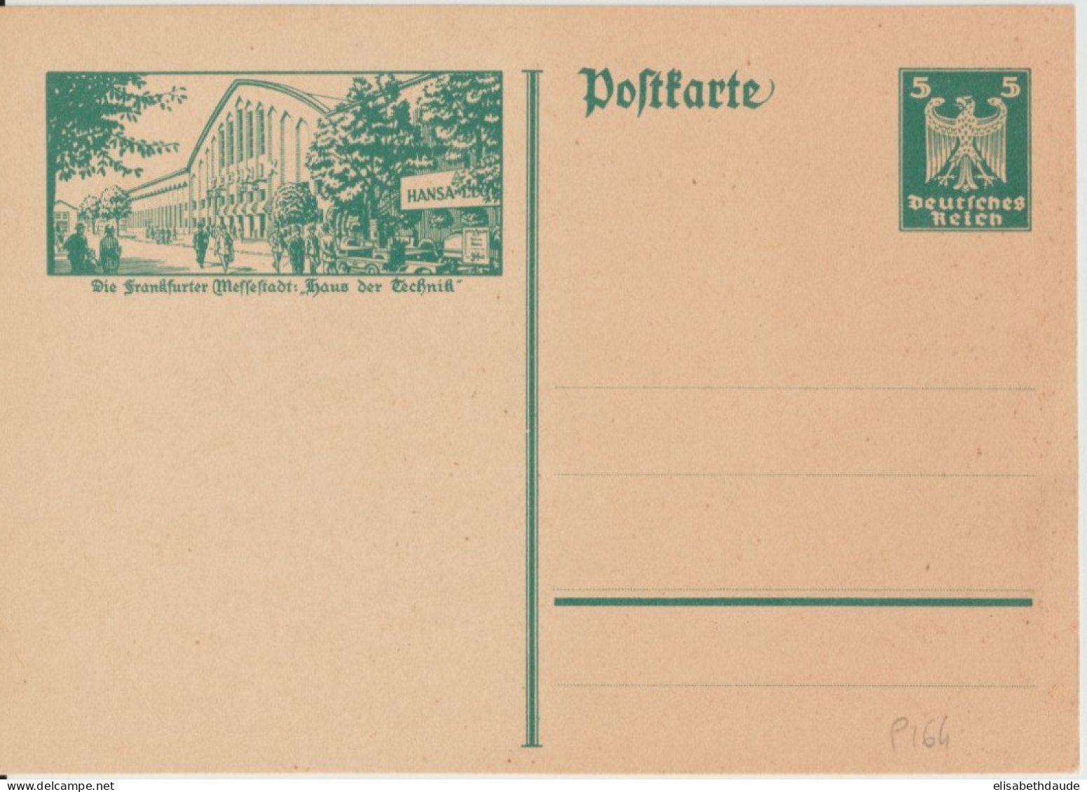 WEIMAR - 1926 - LIVRAISON GRATUITE MONDE ENTIER A PARTIR De 5 EUR - CP ENTIER POSTAL BILDPOSTKARTE FRANKFURT - Cartes Postales