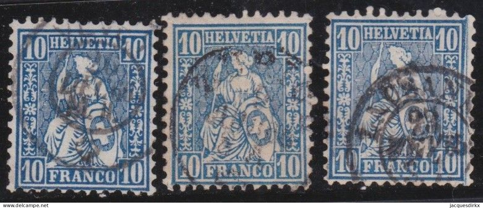 Suisse   .  Yvert  .    36  3x   .       O        .    Oblitéré - Used Stamps