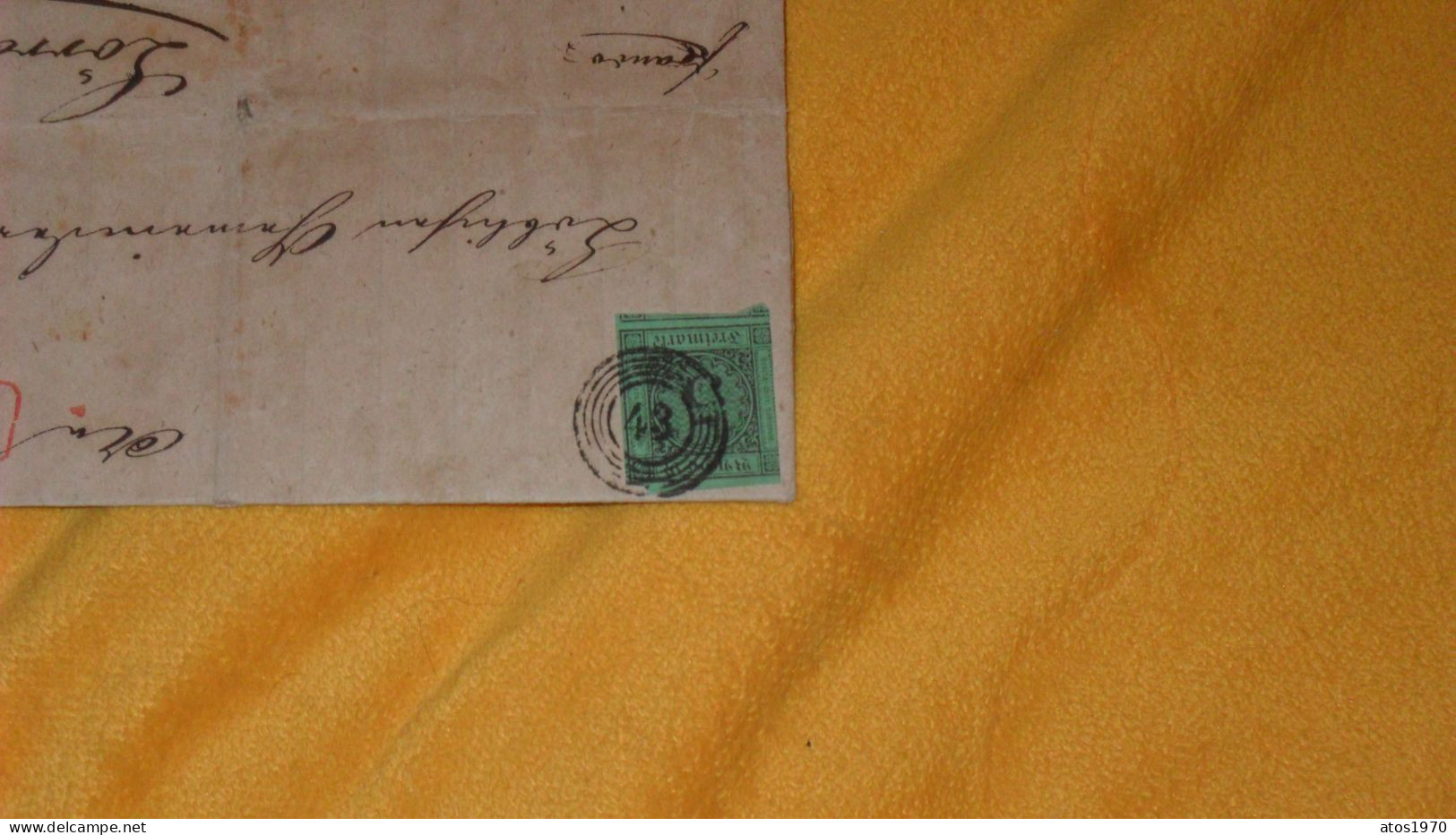 LETTRE ANCIENNE DE 1856 ?../ MARQUE ROUGE FREIBURG POUR LOERBACH . ALLEMAGNE CACHET 43 + TIMBRE 3 FREIMARK - Other & Unclassified