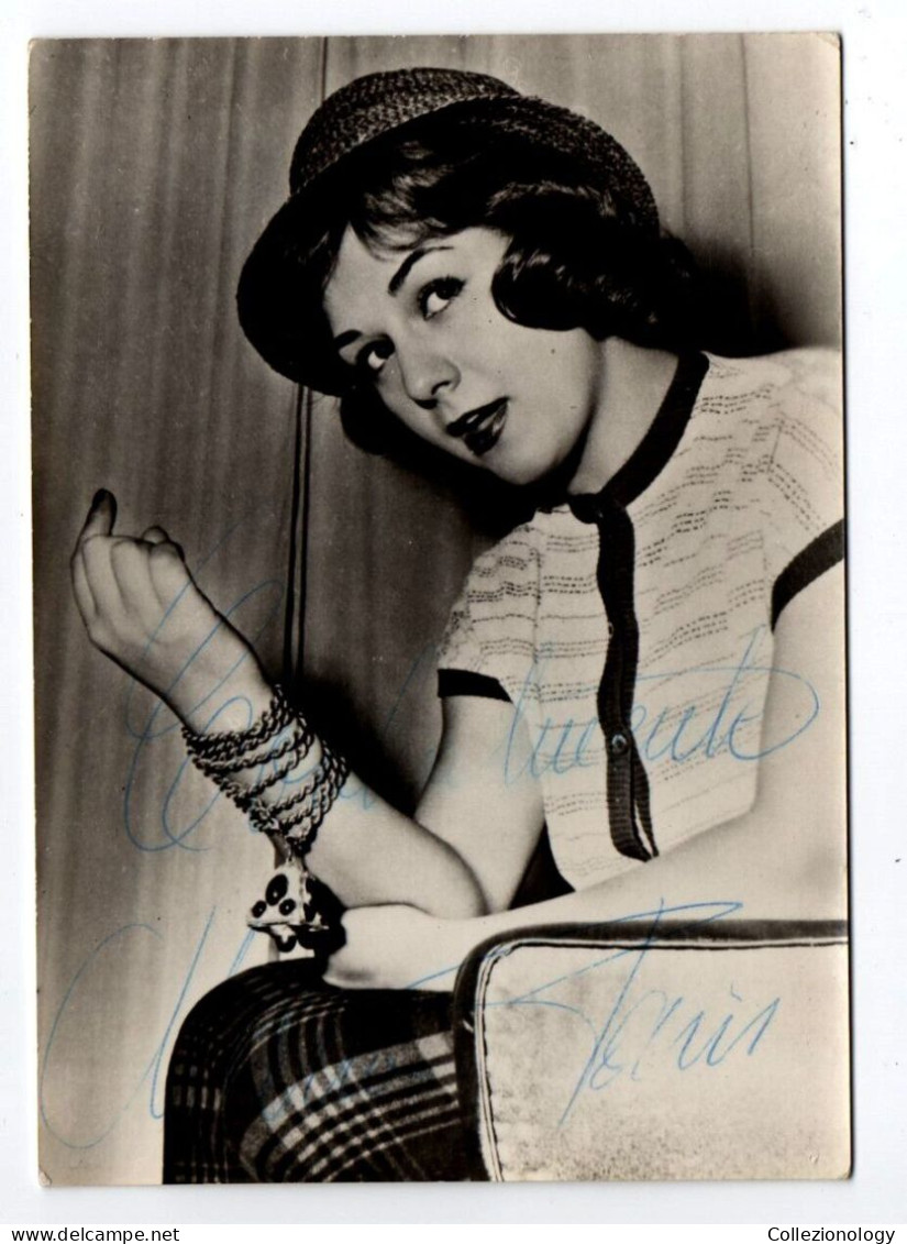 FOTOGRAFIA AUTOGRAFO ANNI 50 MARIA PARIS CANTANTE NAPOLI SIGNED CARD AUTOGRAPH ITALIAN SINGER - Zangers & Muzikanten