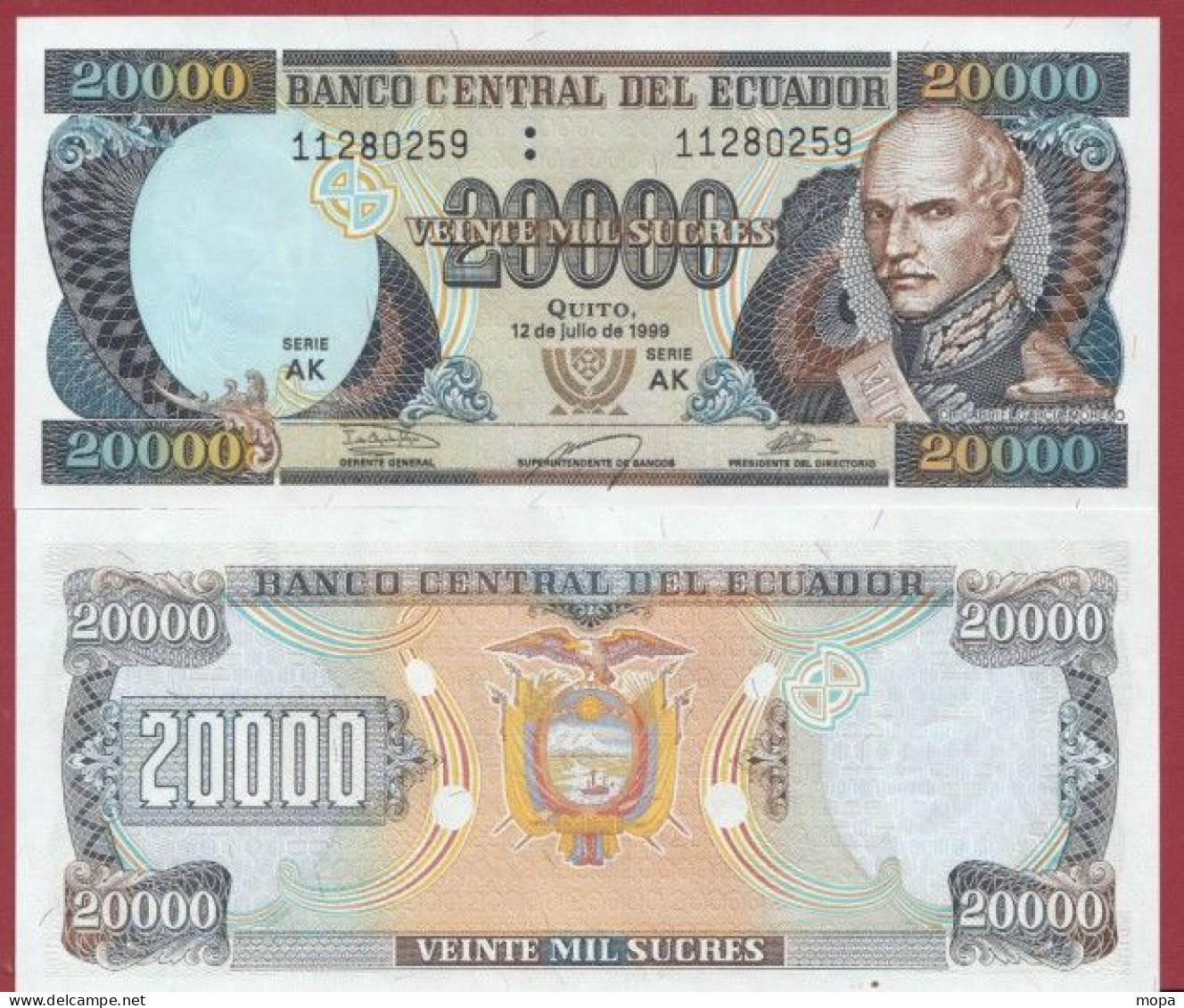 Equateur  -20000 Sucres    ---1999---UNC --(320) - Equateur