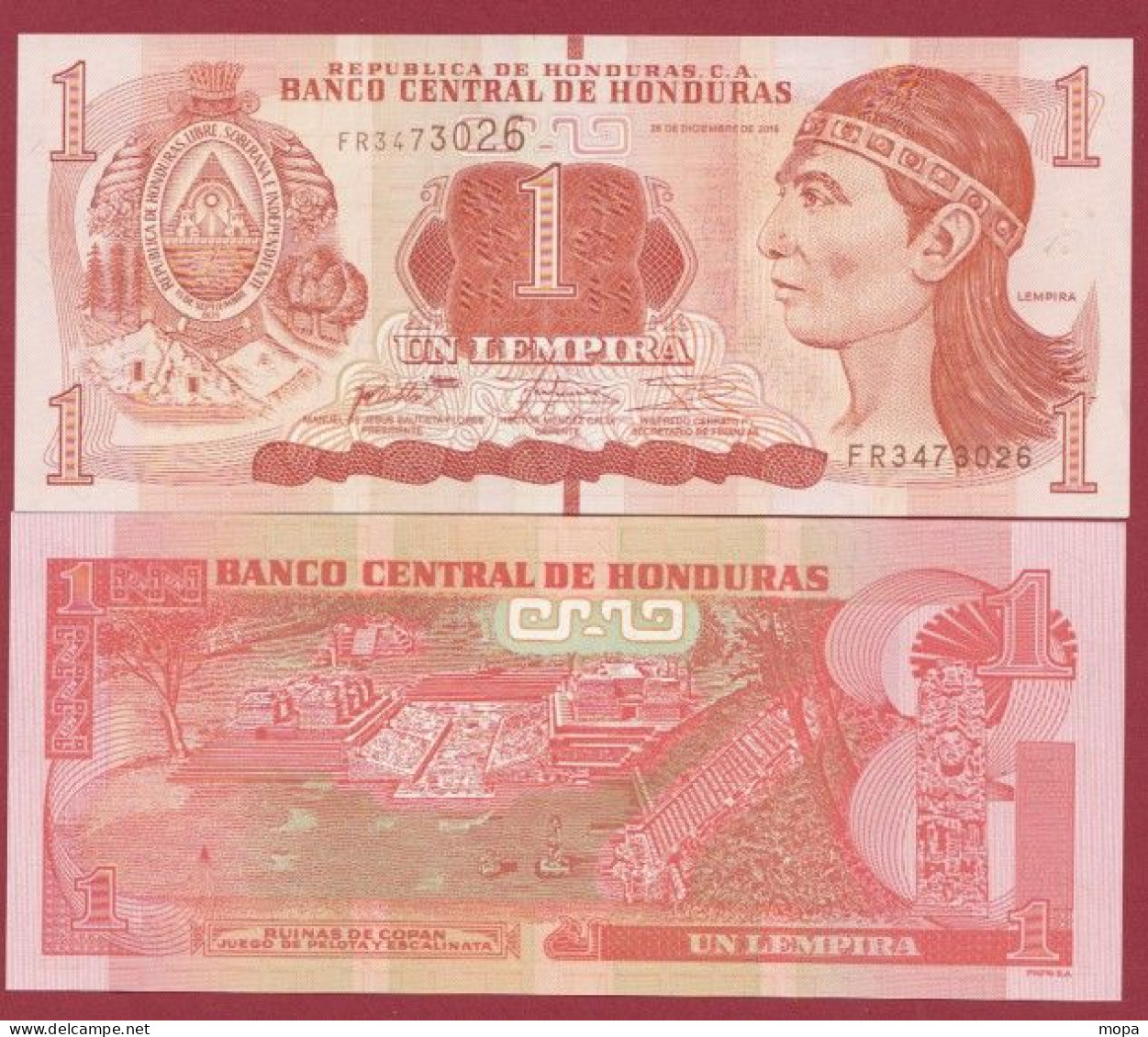 Honduras  -1 Lempira    ---2019---UNC --(330) - Honduras