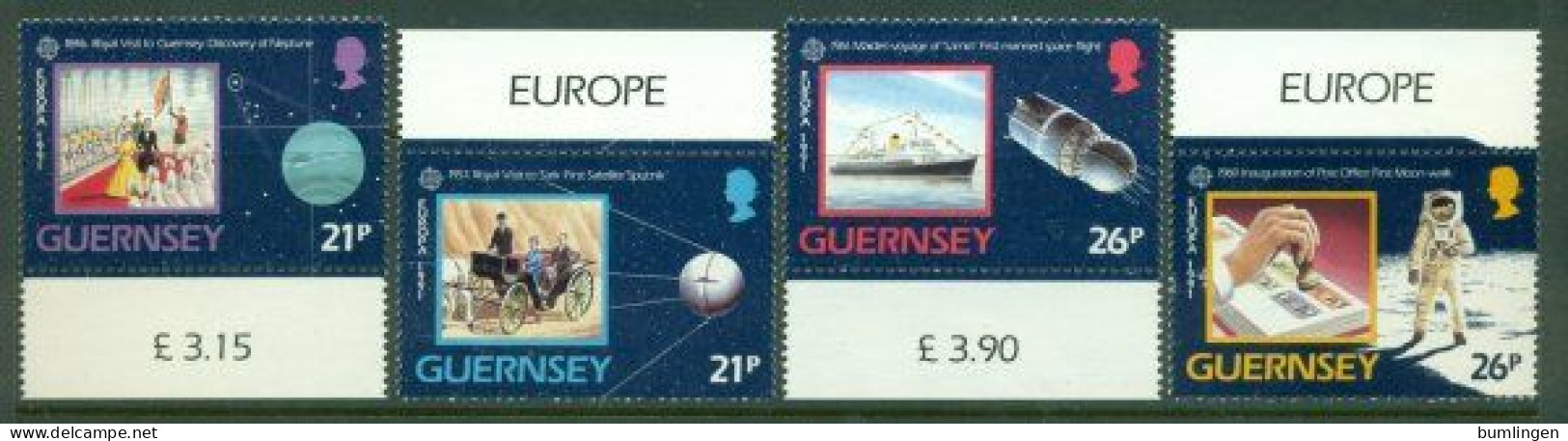 GUERNSEY 1991 Mi 518-21** Europa CEPT - Space [B478] - 1991