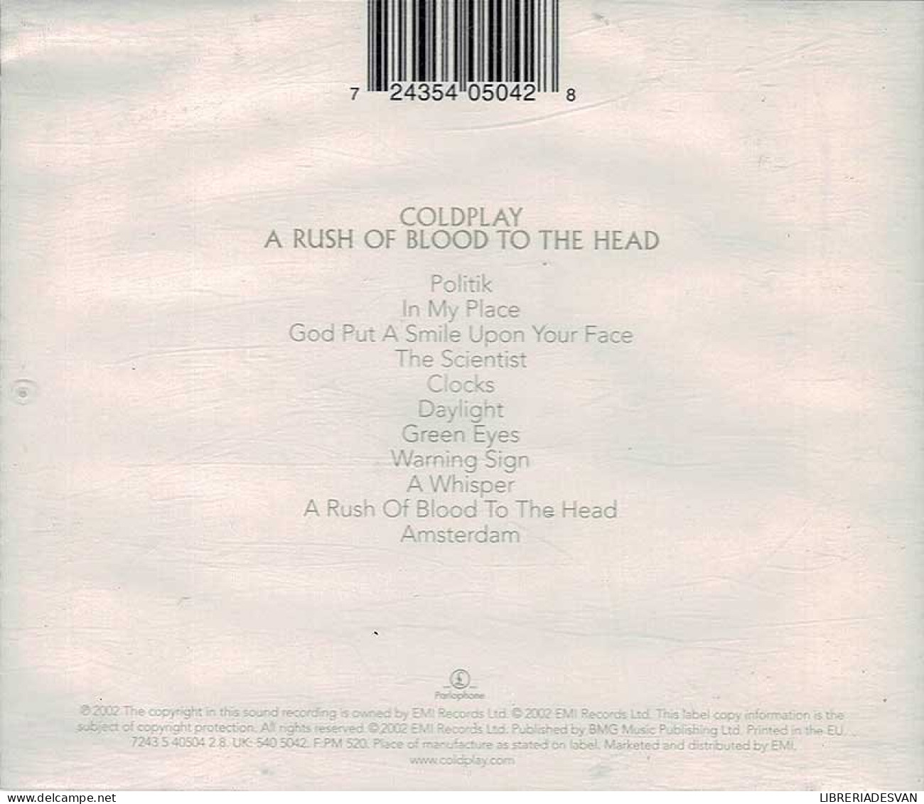 Coldplay - A Rush Of Blood To The Head. CD - Disco & Pop