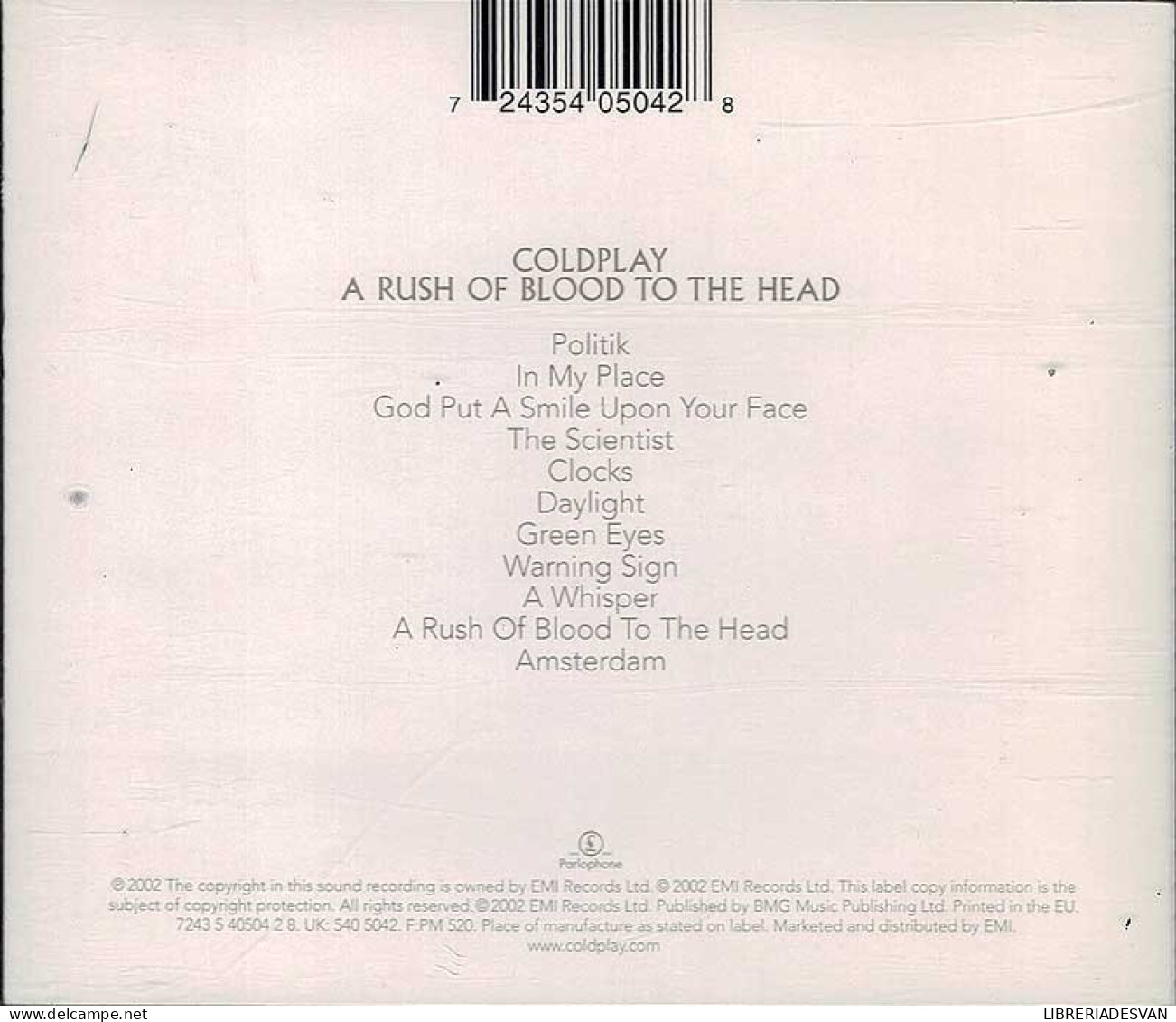 Coldplay - A Rush Of Blood To The Head. CD - Disco & Pop