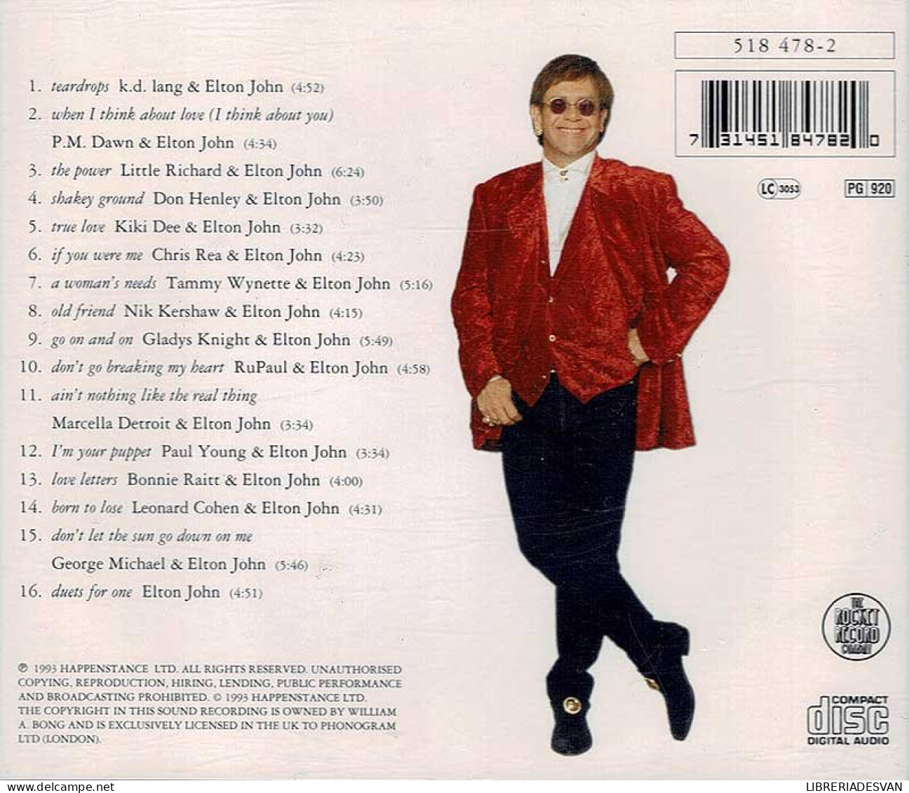 Elton John ?- Duets. CD - Disco & Pop