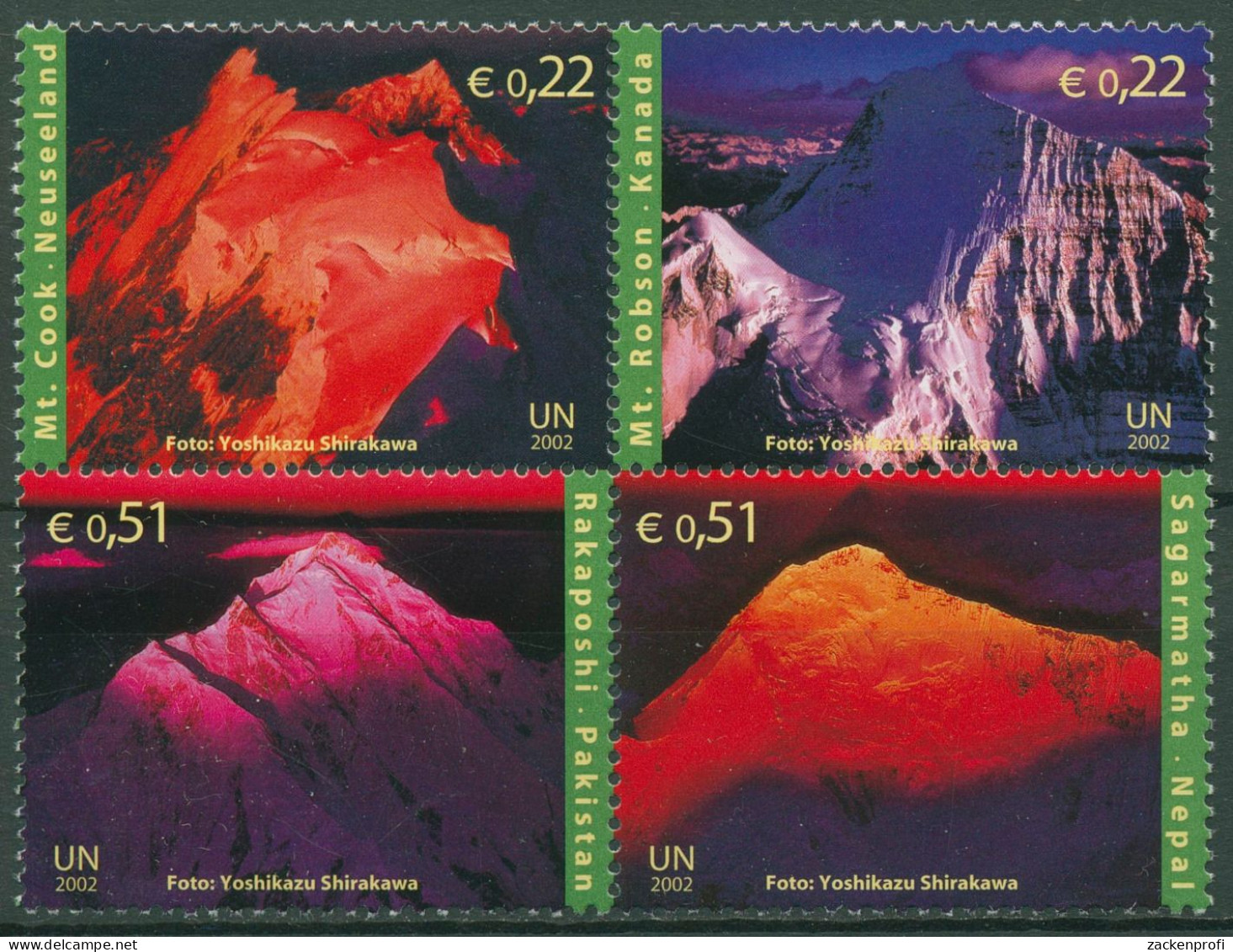 UNO Wien 2002 Jahr Der Berge 363/66 ZD Postfrisch - Unused Stamps