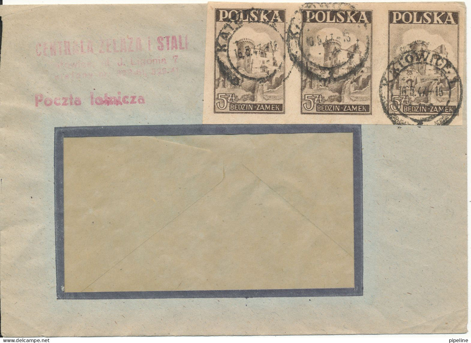 Poland Cover Sent To Denmark Katowice 16-5-1947 - Brieven En Documenten
