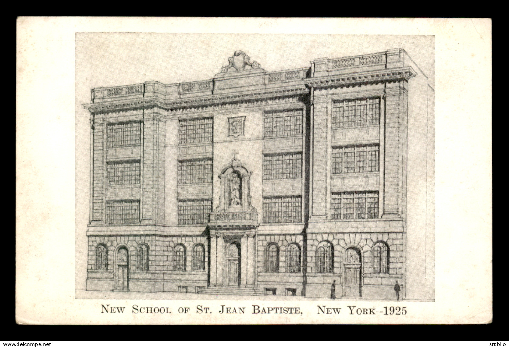 ETATS-UNIS - NEW YORK CITY - NEW SCHOOL OF ST-JEAN-BAPTISTE 1925 - Education, Schools And Universities