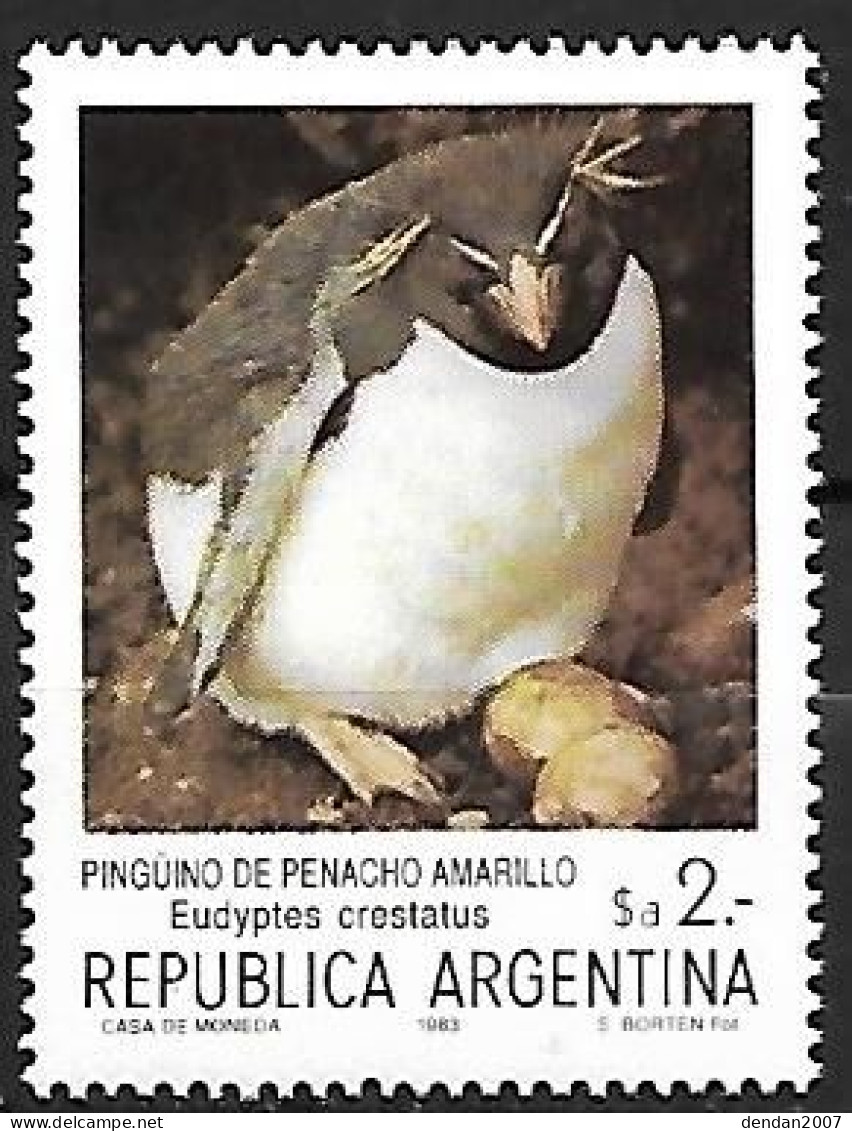 Argentina - MNH ** 1983 : Fauna Of Southern Argentina : Southern Rockhopper Penguin  -  Eudyptes Chrysocome - Pingouins & Manchots