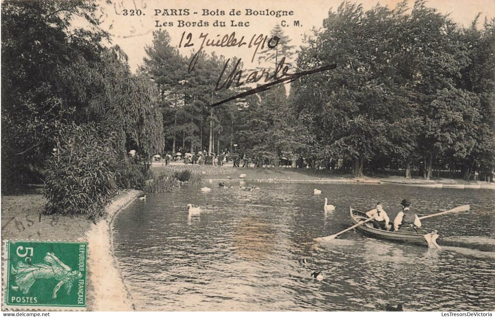 FRANCE - Paris - Bois De Boulogne - Vue Sur Les Bords Du Lac - Carte Postale Ancienne - Parken, Tuinen