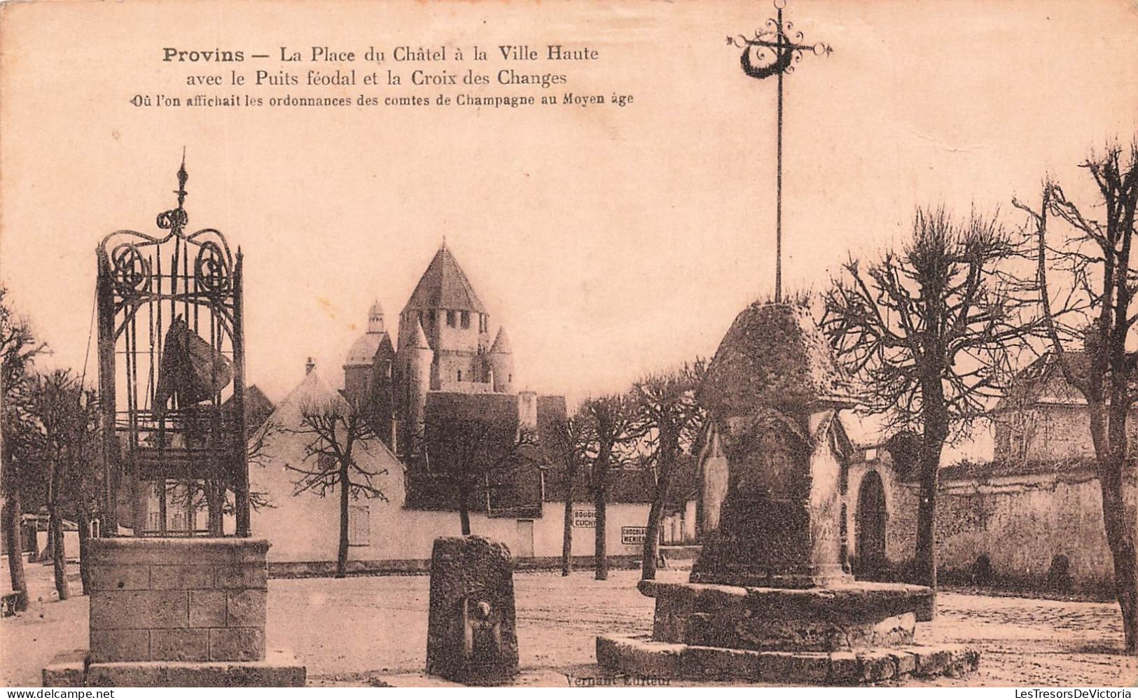 FRANCE - Provins - Vue Sur La Place Du Châtel à La Ville Haute - Carte Postale Ancienne - Provins