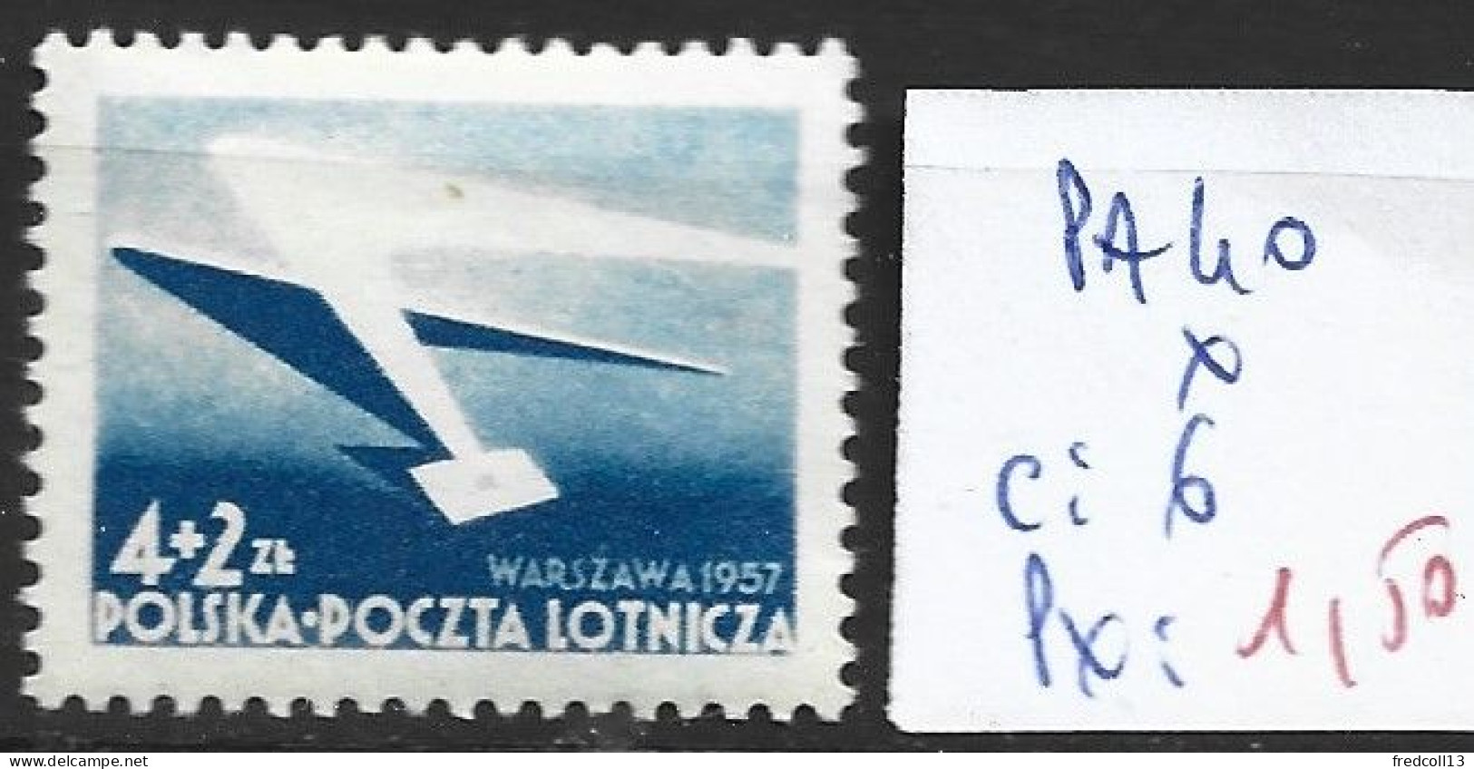 POLOGNE PA 40 * Côte 6 € - Unused Stamps