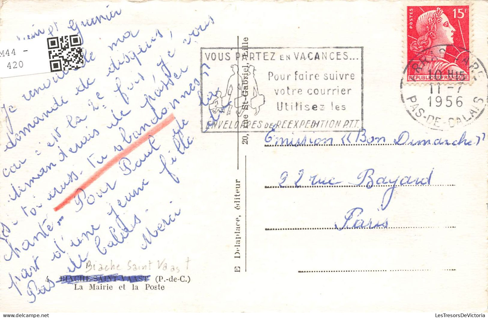 FRANCE - Biache Saint Vaast - La Mairie Et La Poste - Carte Postale - Other & Unclassified