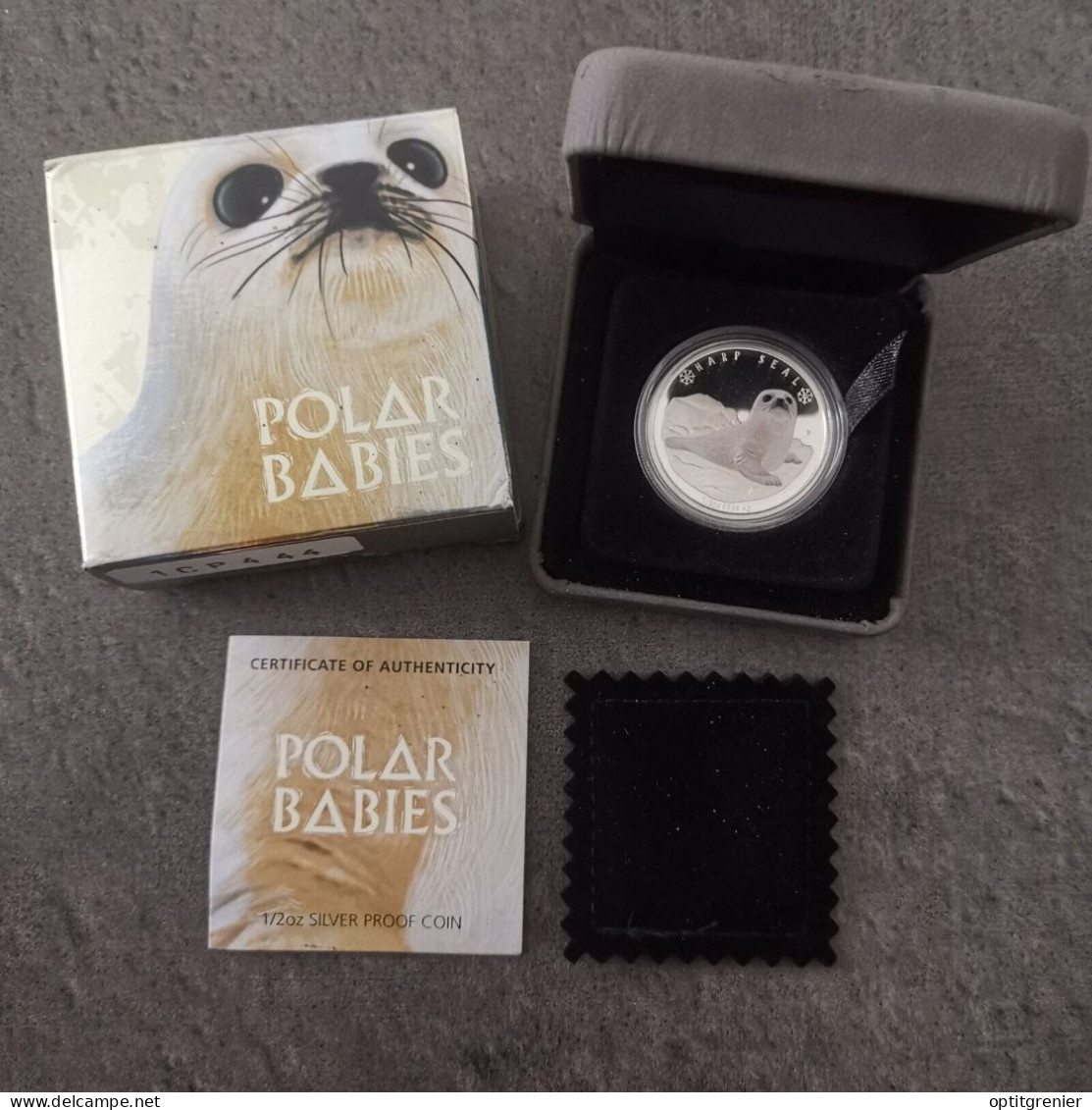 COFFRET 50 CENTS ARGENT 2017 P PHOQUE DU GROENLAND POLAR BABIES TUVALU 1/2 OZ - Tuvalu