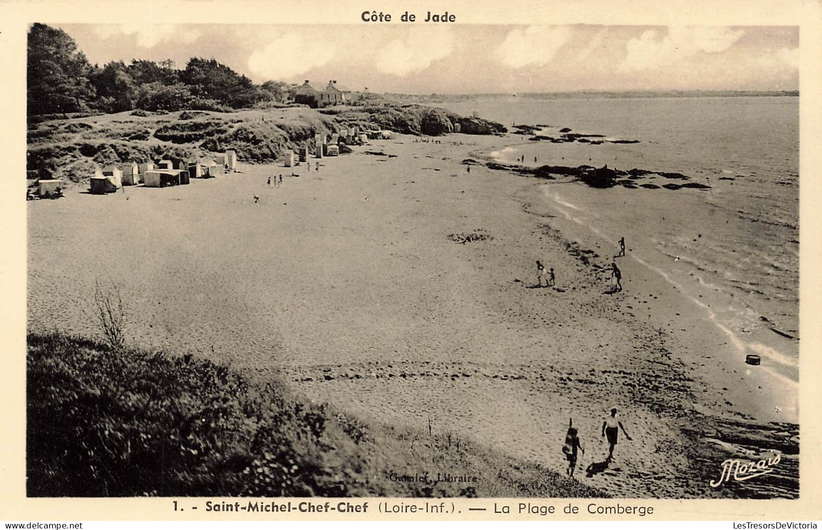 FRANCE - Saint Michel Chef Chef - La Plage De Comberge - Enfants Sur La Plage - Carte Postale Ancienne - Saint-Michel-Chef-Chef