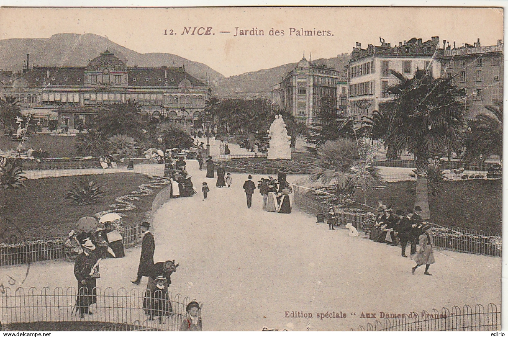 *** 06  ***    NICE  Le  Jardin Des Palmiers -  Timbrée TB  - Transport Urbain - Auto, Autobus Et Tramway