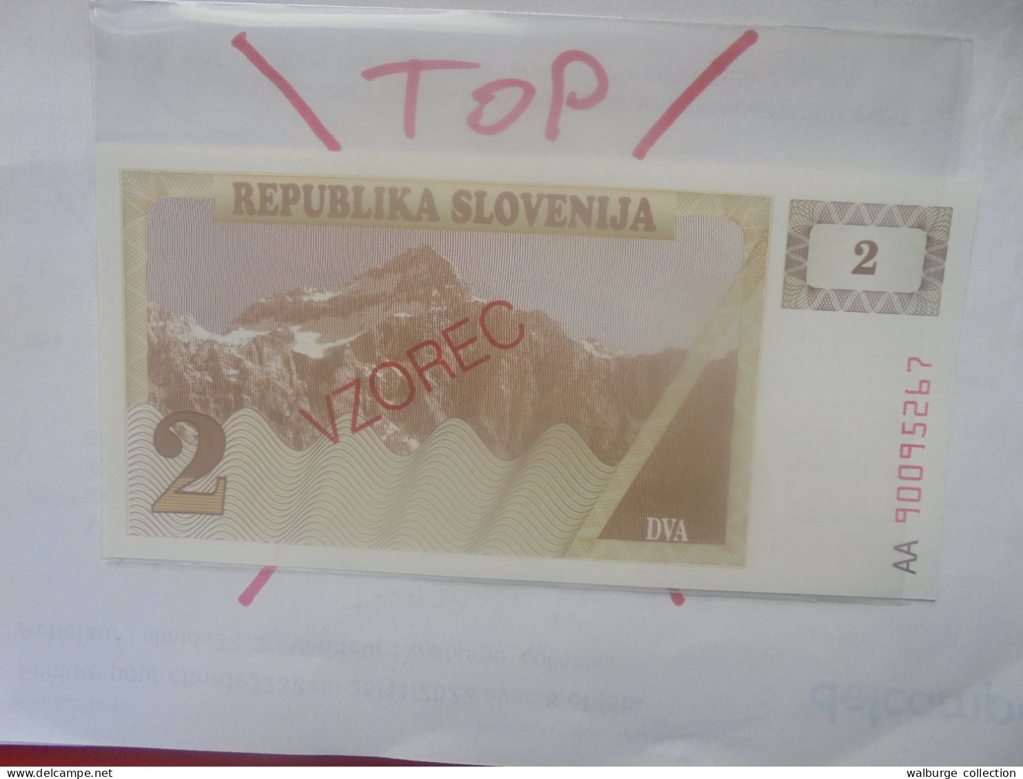 +++VZOREC+++ECHANTILLON+++SLOVENIE 2 TOLARJEV 1990 Neuf (B.33) - Slovénie