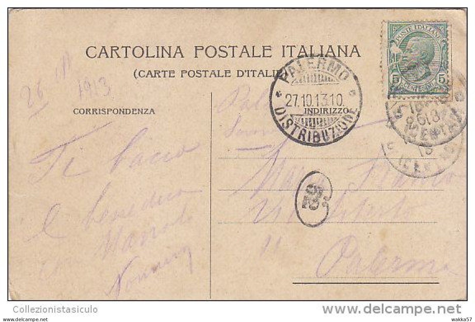 3-4060- Roma Cartolina Pubblicitaria Ristorante Del Castello Dei Cesari - F.p. Viaggiata 1913 - Cafés, Hôtels & Restaurants