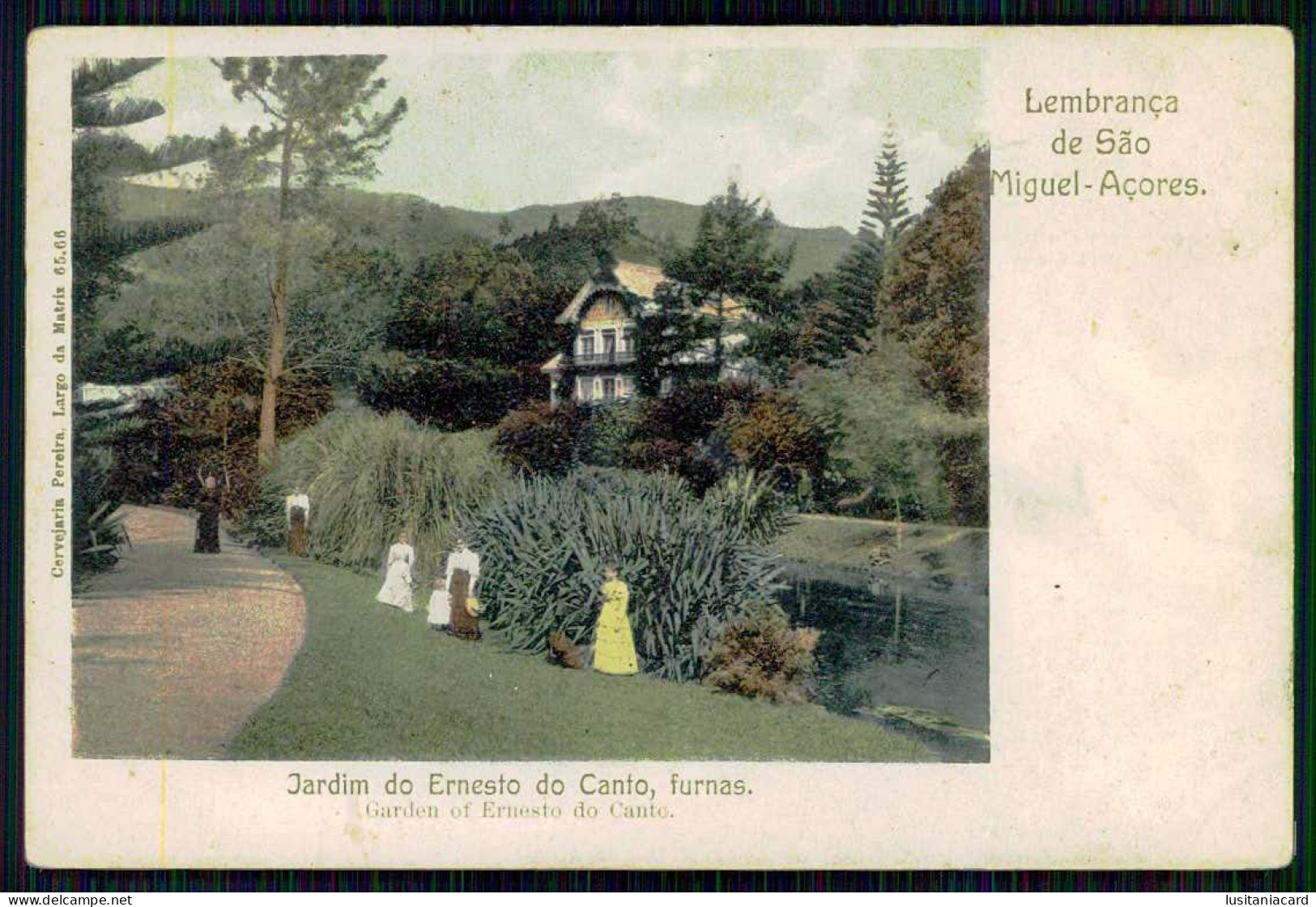 SÃO MIGUEL - FURNAS - Lembrança De São Miguel-Açores -  Jardim Do Ernesto Do Canto.(Ed.Cervejaria Pereira) Carte Postale - Açores