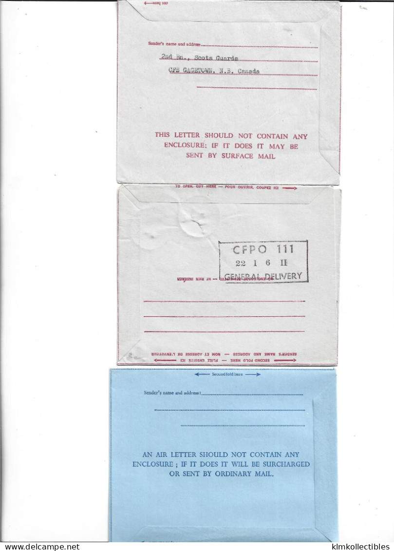 LOT OF 9  AEROGRAMME AIR LETTER AIRMAIL - CANADA GHANA SWAZILAND BERMUDA UK FIELD POST OFFICE AUSTRALIA BRUNEI - Sonstige (Luft)