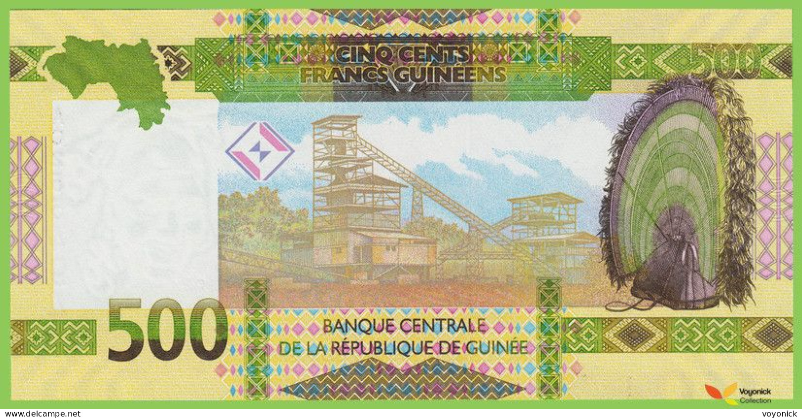 Voyo GUINEA 500 Francs 2018 P52 B341.5 AF UNC - Guinée