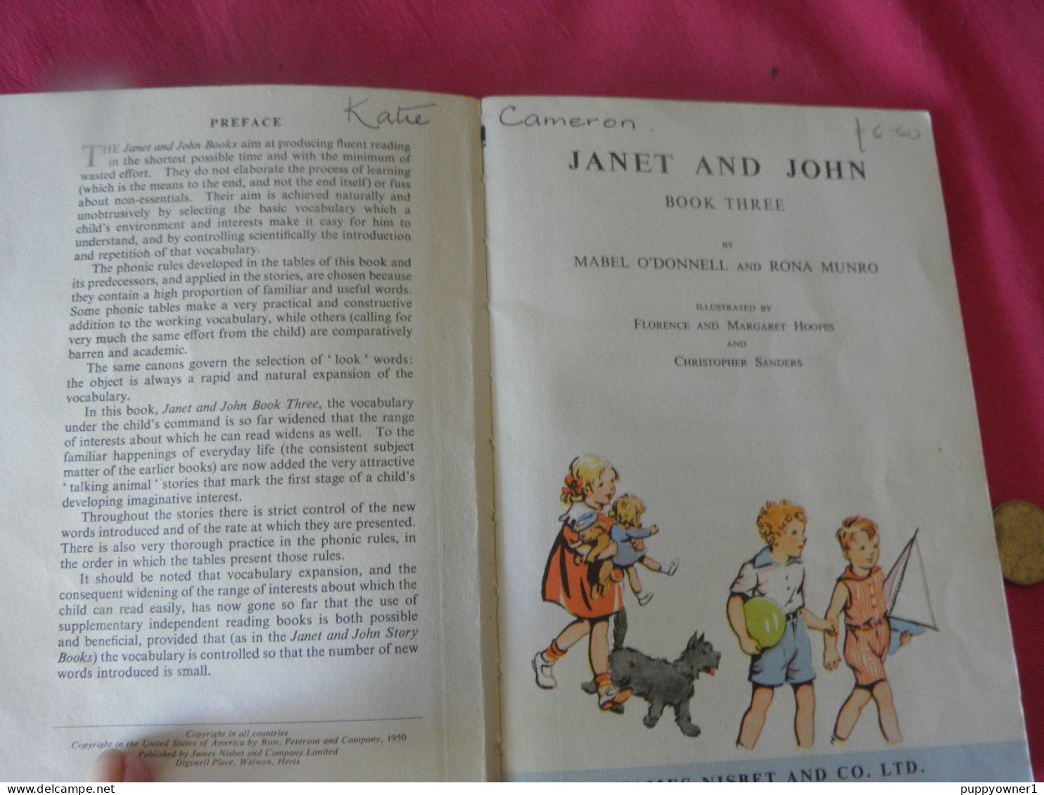 Janet And John Book Three 1950 - Vorlesebücher