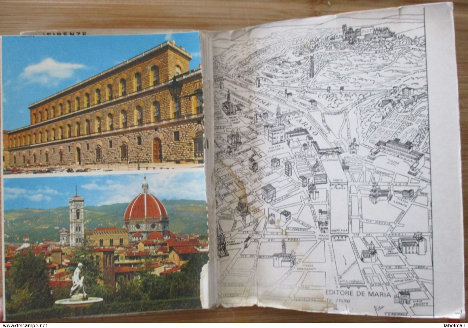 ITALY FIRENZE BOOKLET FOLDER SET BROCHURE MAP GUIDE KARTE CARD ANSICHTSKARTE POSTCARD CARTE POSTALE POSTKARTE PHOTO
