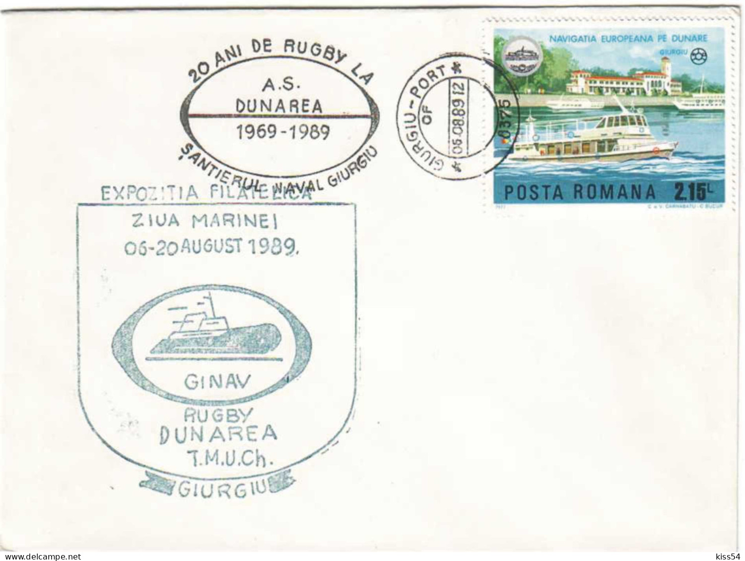 COV 93 - 50 - 20 Years Of Rugby In Giurgiu, Romania - Cover - Used - 1989 - Rugby