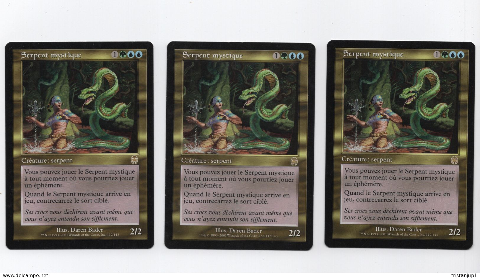 Lot 3 Serpent Mystique MTG Magic The Gathering - Loten