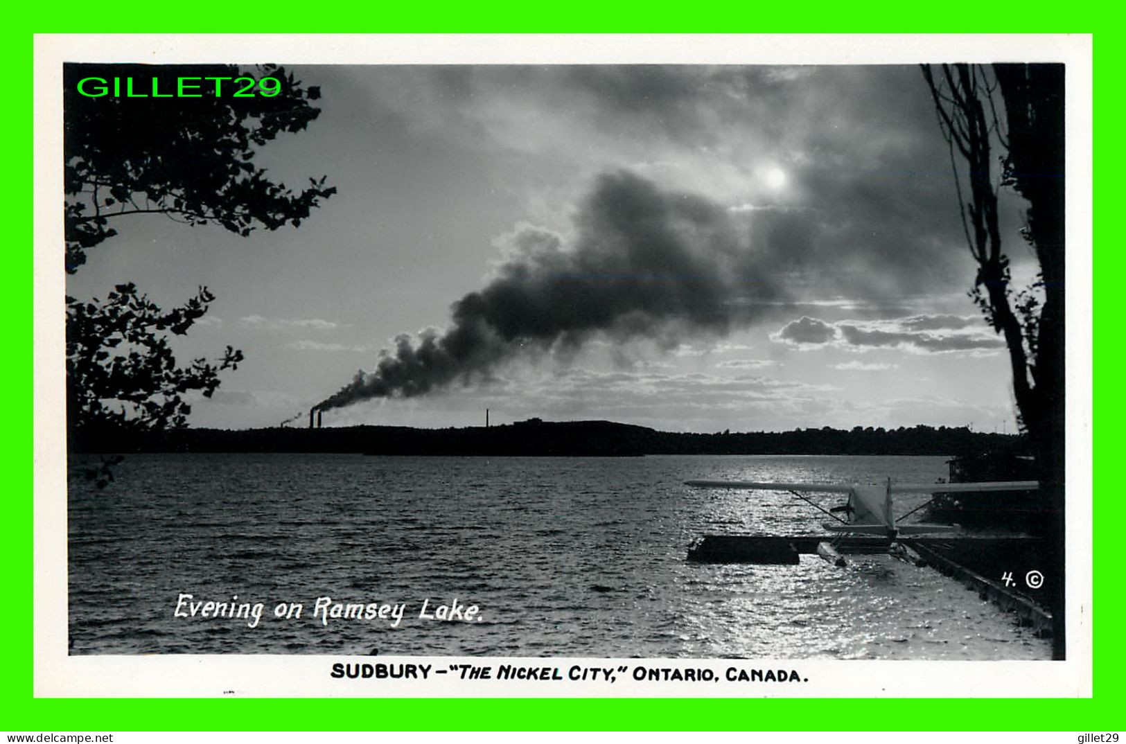 SUDBURY, ONTARIO - EVENING ON RAMSEY LAKE - CARTE PHOTO - - Other & Unclassified