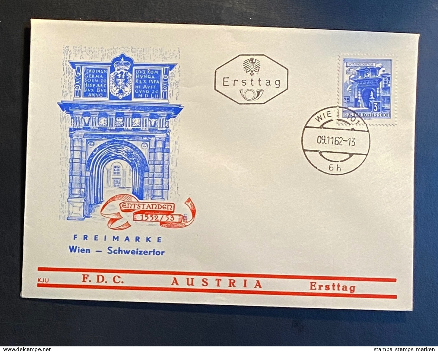 Österreich 1962 Bauten WIEN SCHWEIZERTOR Mi. 1119 FDC Schmuckkuvert Gestempelt/o WIEN - Covers & Documents