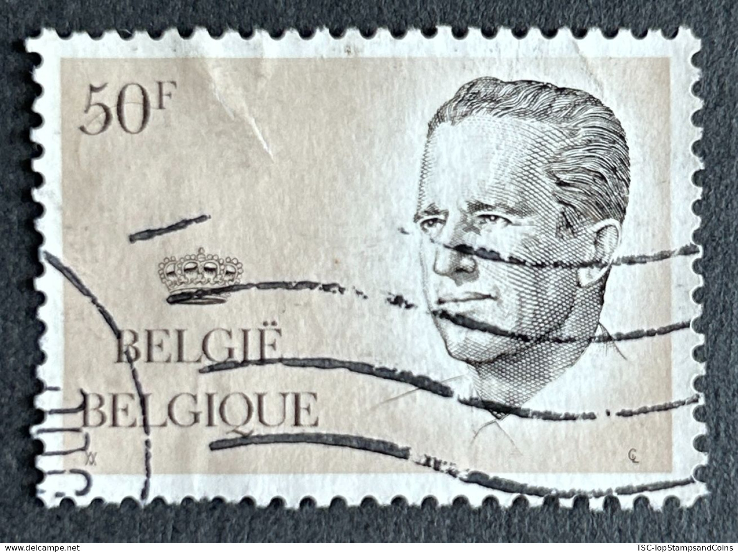 BEL2126U4 - King Baudouin 1st. - 50 F Used Stamp - Belgium - 1984 - 1981-1990 Velghe
