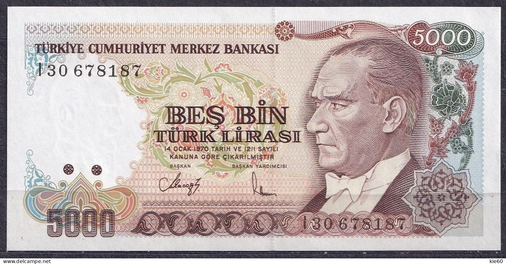 Turkey - 1990- 5000 Lirasi -  P198...UNC - Turquie