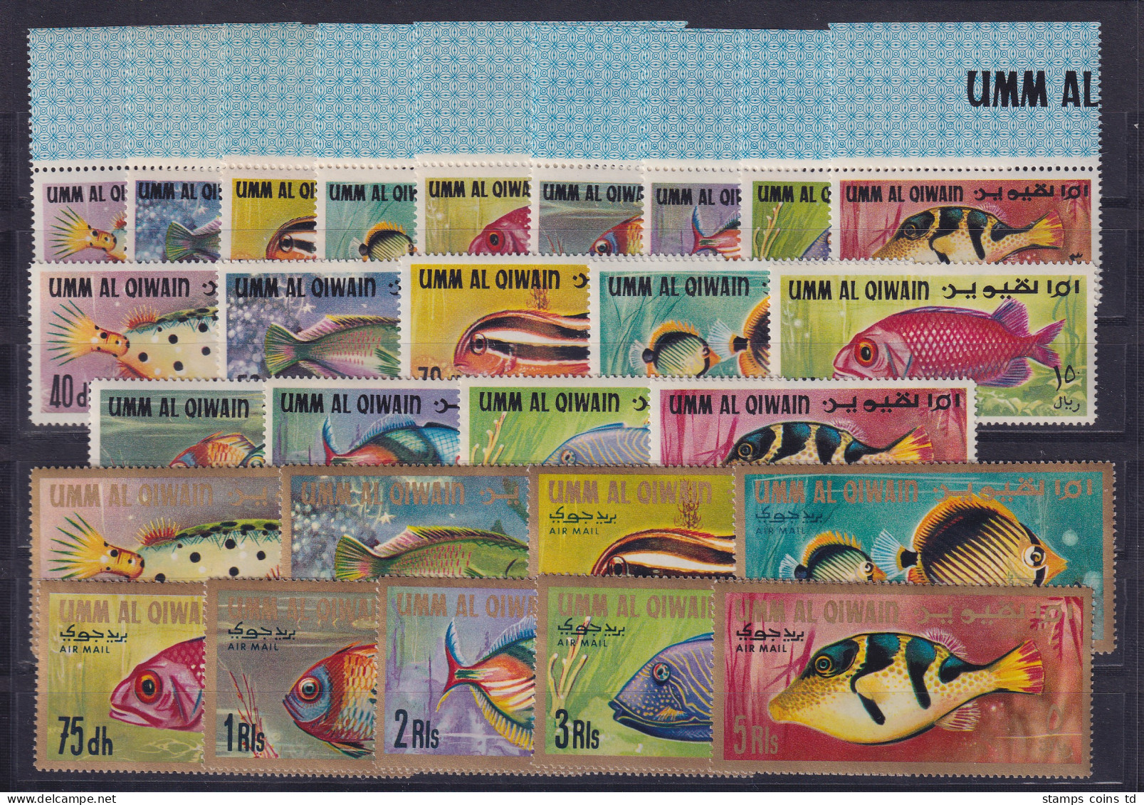 Umm Al Qiwain 1967 Fische Mi.-Nr. 171-97 A Satz Kpl. Postfrisch ** / MNH  - United Arab Emirates (General)