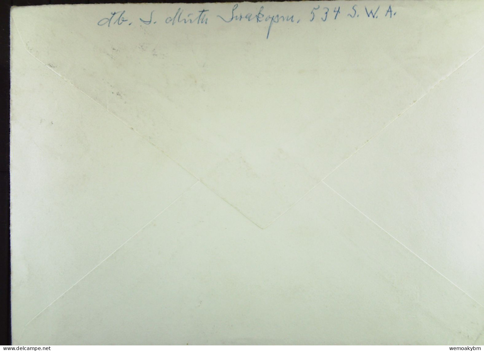 South West Africa/Namibia: Brief Aus SWAKOPM Um 1955 Nach Westerwitz Kr. Döbeln (GDR) Mit 15 C - Namibië