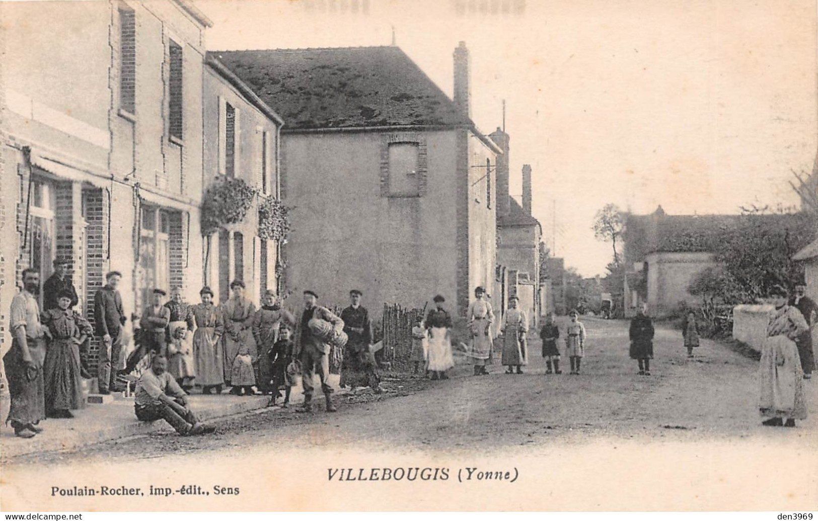 VILLEBOUGIS (Yonne) - Intérieur Du Village - Ecrit 1918 (2 Scans) - Villebougis