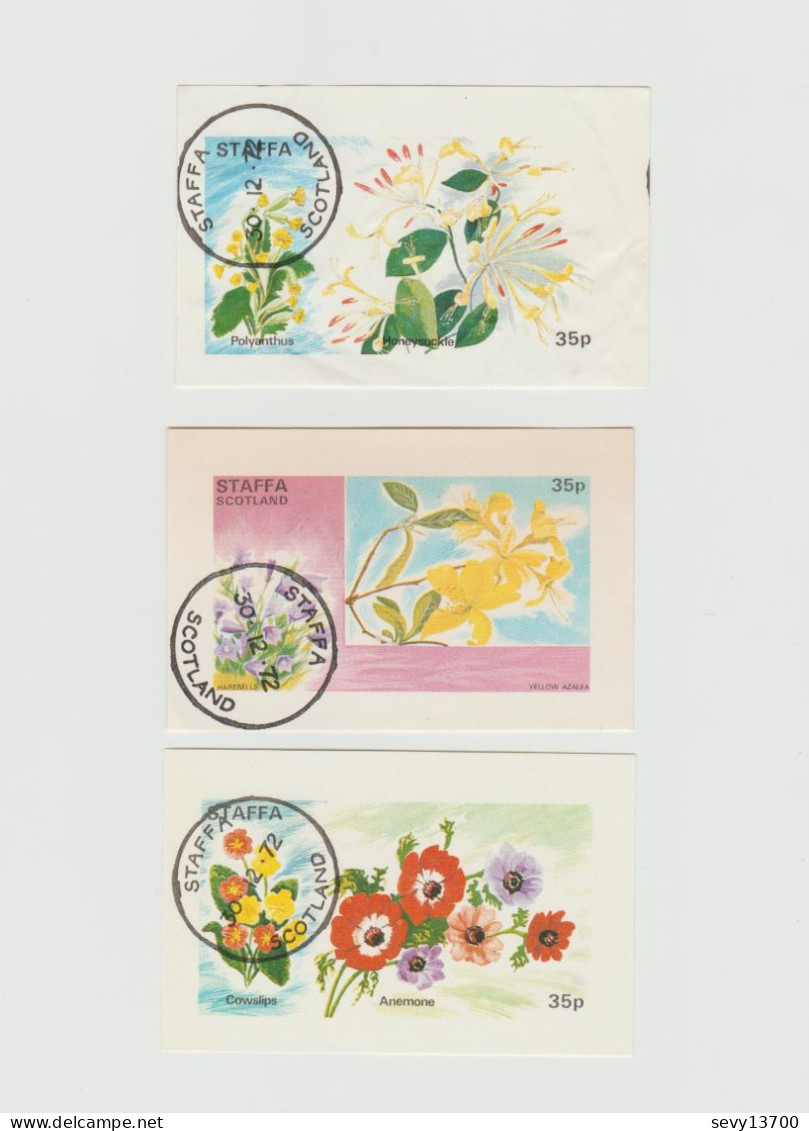 Ecosse - Staffa Scotland - Bloc De 8 Timbres Les Fleurs Et 3 Timbres Fleurs - Année 1972 - Scotland